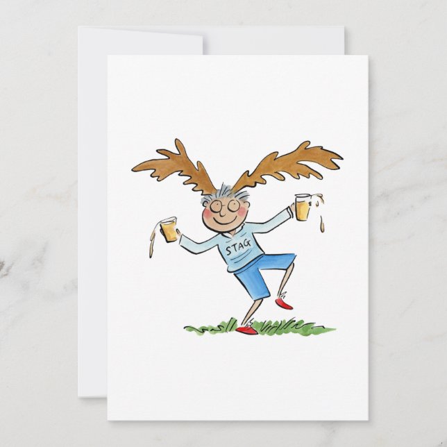 Stag Einladung (Vorderseite)