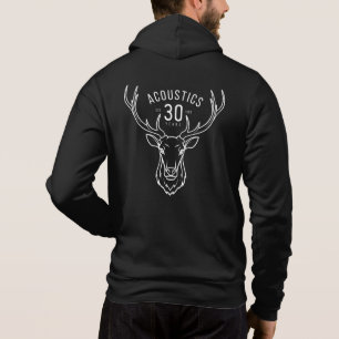 STAG + Feuer es Mens Zip Hoodie (Benutzerdefiniert
