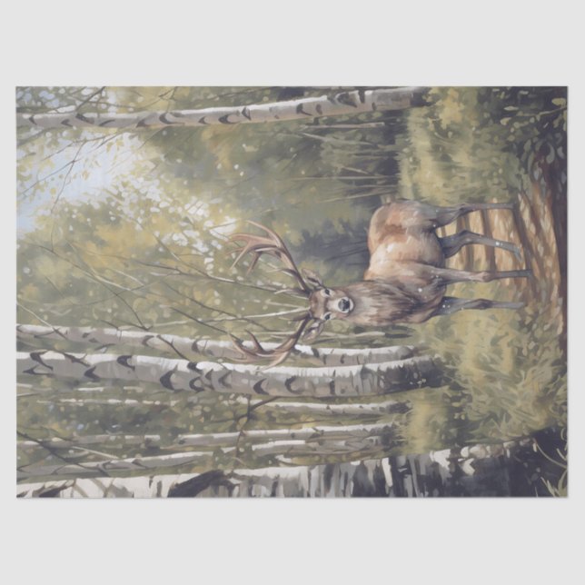 Stag Forest Seidenpapier (Vorderseite)