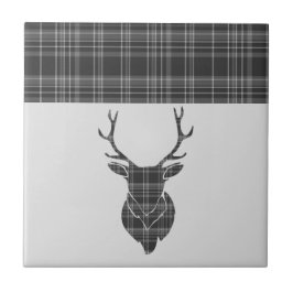 Stag Gray Tartan Pattern Fliese
