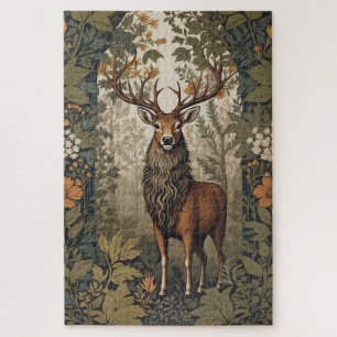 Stag im Wald William Morris Inspiriert Puzzle