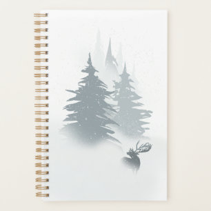 Stag in einem Schneewald Planer