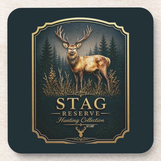STAG – JAGDKOLLEKTION  GETRÄNKEUNTERSETZER (Vorderseite)