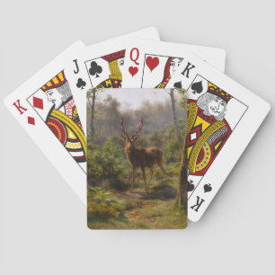 Stag (Männliche Hirsche) im Wald (von Rosa Bonheur Spielkarten