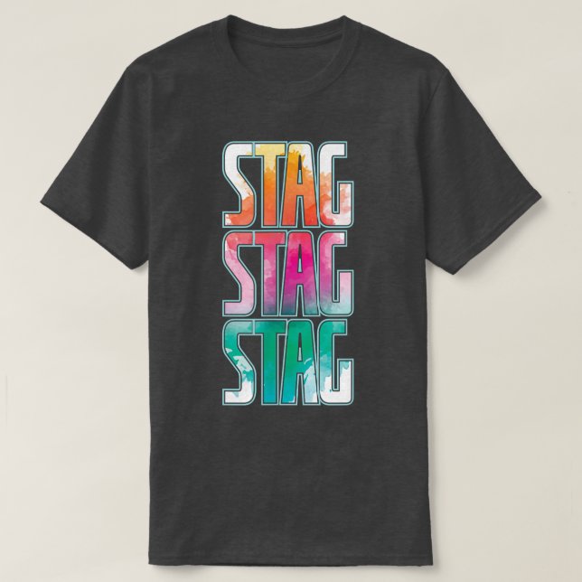 Stag Party Bachelor Fun Sommer T-Shirt (Design vorne)