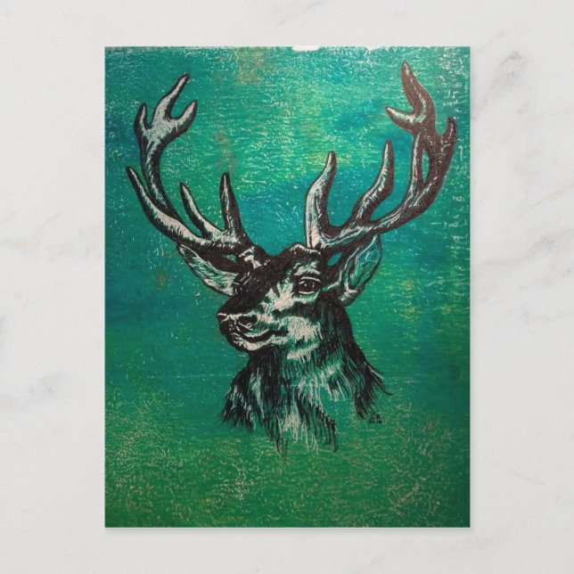 Stag Postkarte (Vorderseite)