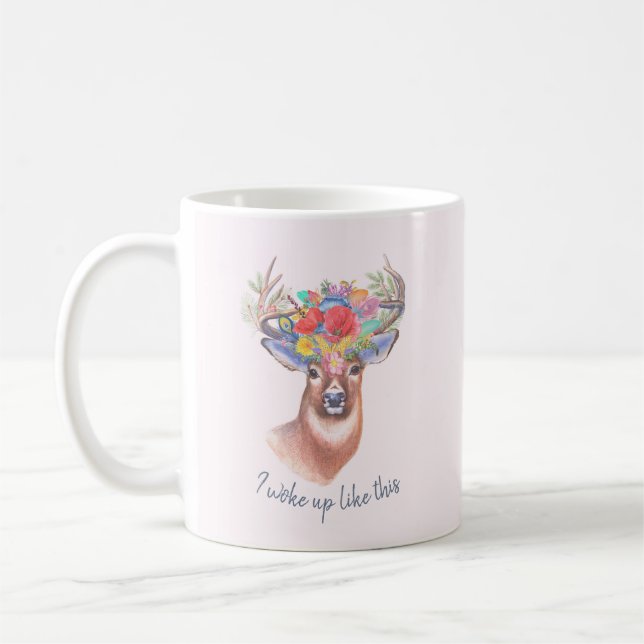 Stag und Blume Kronleuchter Weckte so auf Kaffeetasse (Links)
