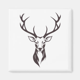 Stag Vector Art Animal Modern Urban City Grafik Magnet