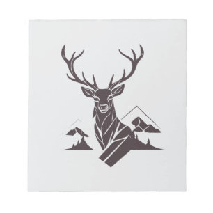 Stag Vector Art Animal Modern Urban City Grafik Notizblock