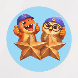 Stage two sheet of reward stickers etiketten