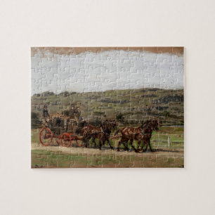 Stagecoach Alter Westen Vintag Puzzle