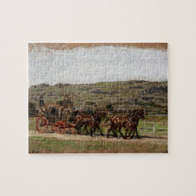 Stagecoach Alter Westen Vintag Puzzle (Horizontal)