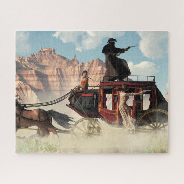 Stagecoach Chase Puzzle (Horizontal)