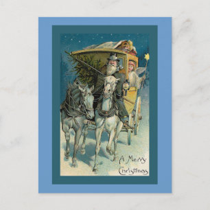 "Stagecoach Christmas" Feiertagspostkarte