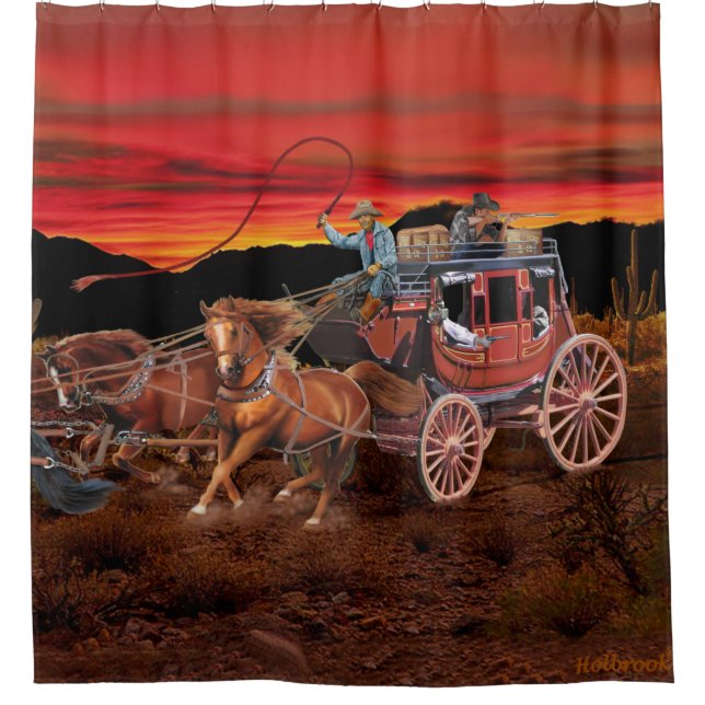 STAGECOACH-COWBOYS DUSCHVORHANG (Vorderseite)