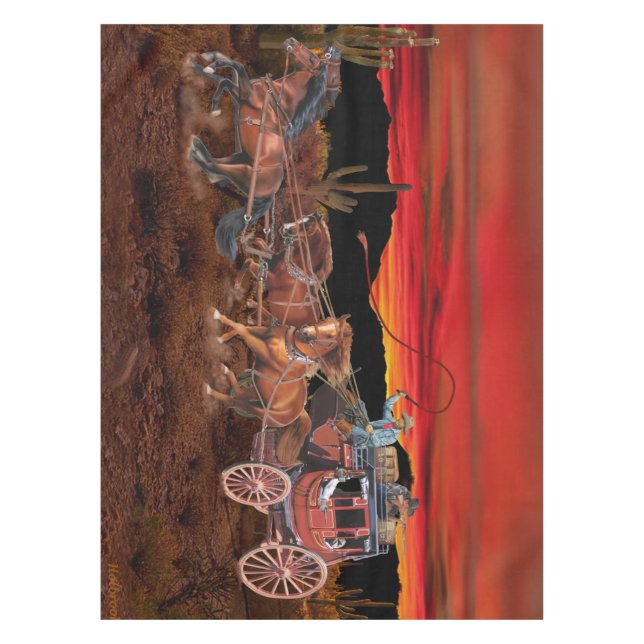 STAGECOACH-COWBOYS TISCHDECKE (Vorderseite)