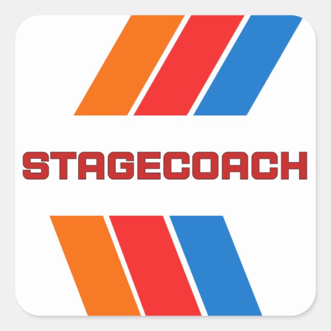 Stagecoach Quadratischer Aufkleber (Vorderseite)