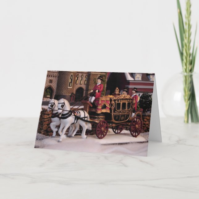 Stagecoach Weihnachtskarte Feiertagskarte (Vorderseite)