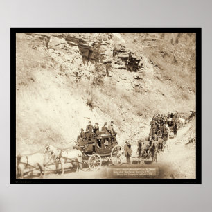 Stagecoaches-reisende Gebirgsstraße Sd 1889 Poster