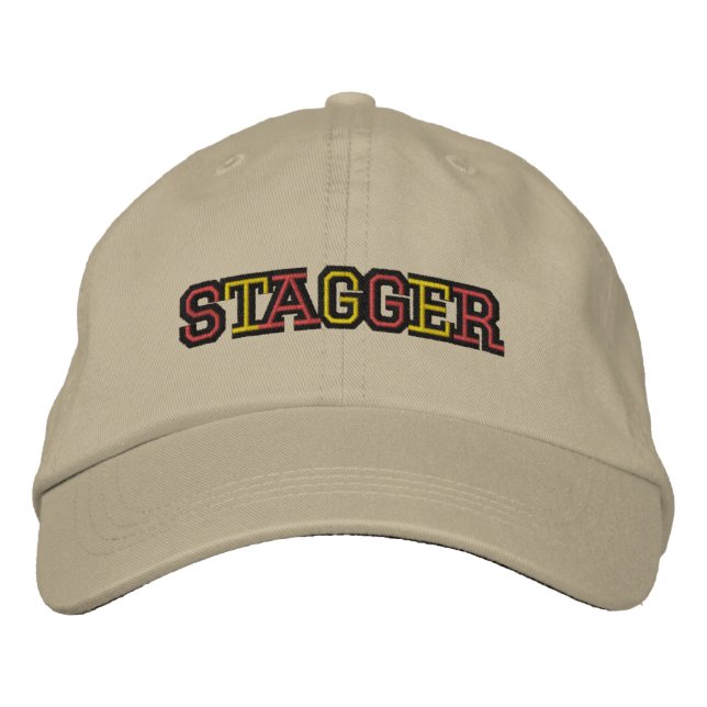 Stagger Mens Khaki Anpassbarer Hut (Vorderseite)
