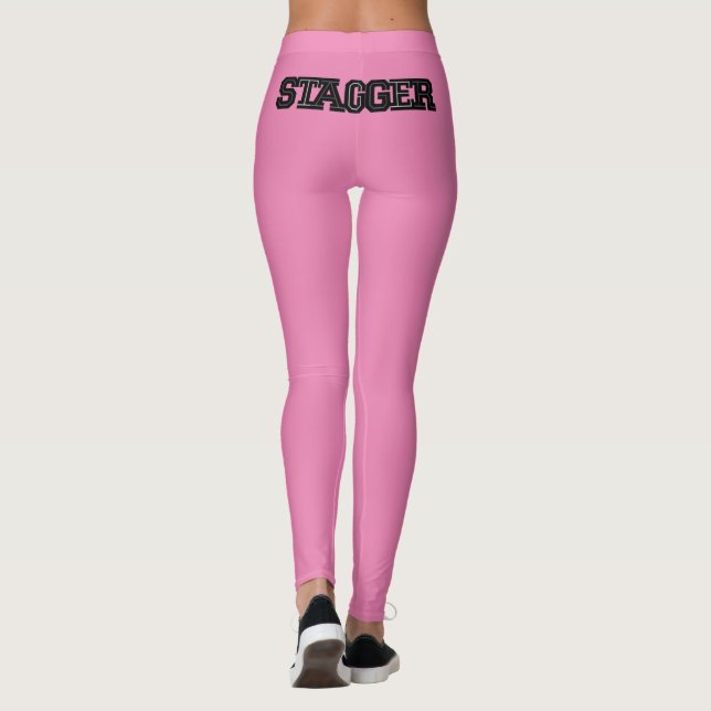 Stagger Women's Pink Leggings (Rückseite)