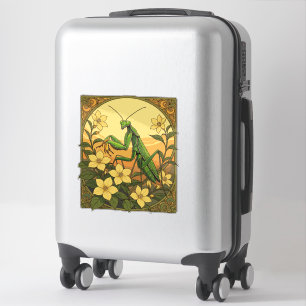 Stagmomantin und GelbjasminBlume Aufkleber