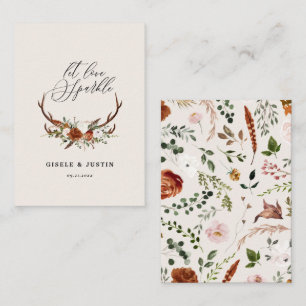 Stagrustic botanical wedding let love sparkle enc begleitkarte