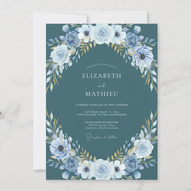 Stahl-Eis-Kranz-Hochzeit Einladung (Vorderseite)