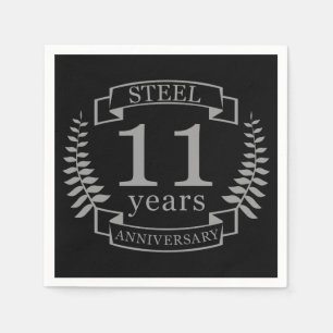 Stahl Elfter Hochzeitstag 11 Jahre Serviette