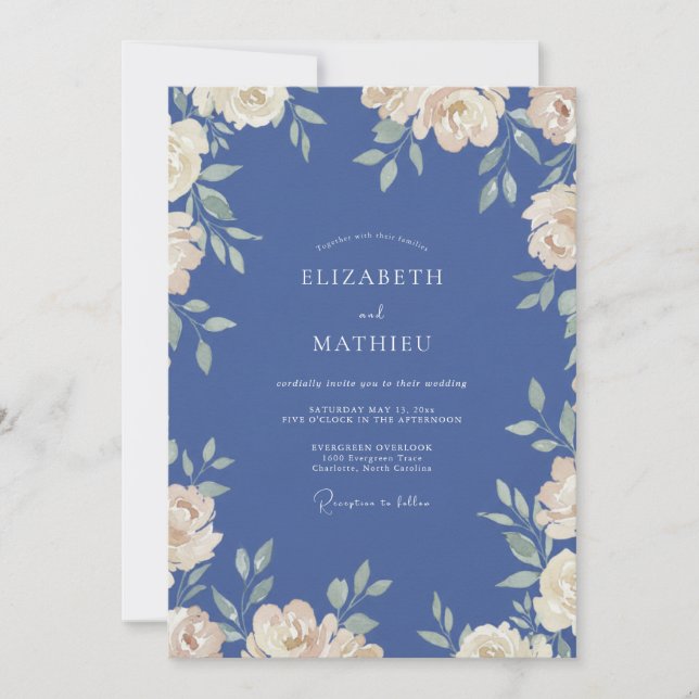 Stahl Lackierte Hochzeit Einladung (Vorderseite)
