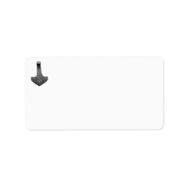 Stahl Thor Hammer Adressetiketten (Vorne)