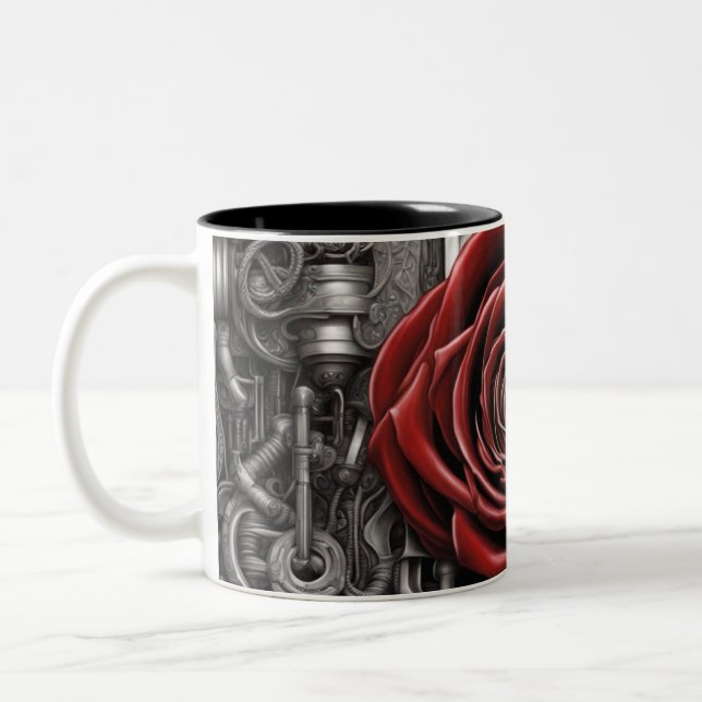 Stahl und Rose 012 Zweifarbige Tasse (Links)
