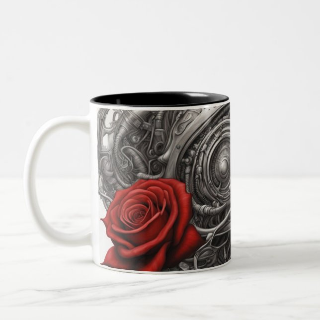 Stahl und Rose 014 Zweifarbige Tasse (Links)