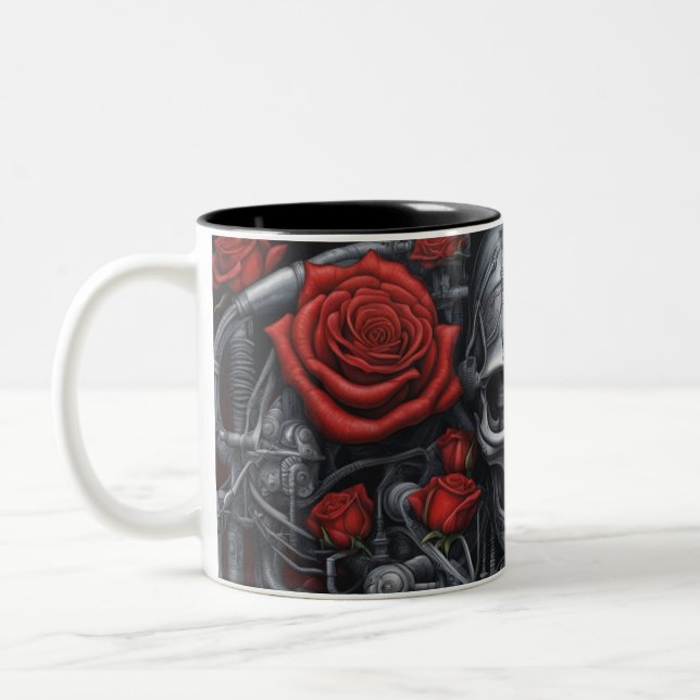 Stahl und Rose 019 Zweifarbige Tasse (Links)
