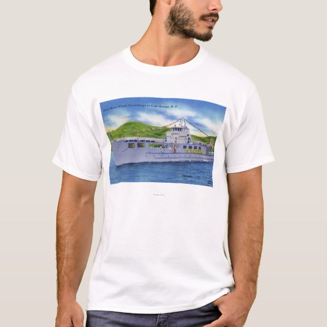 Stahlbewegungsschiff Ticonderoga auf See T-Shirt (Vorderseite)