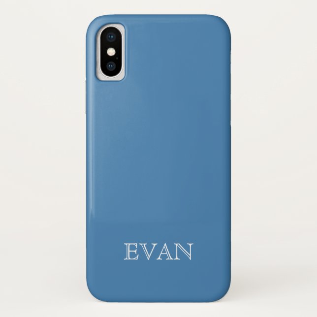 STAHLblau fester Hintergrund iPhone X Fall Case-Mate iPhone Hülle (Rückseite)