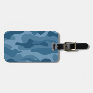 Stahlblau Monocolor Camo Gepäckanhänger