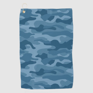 Stahlblau Monocolor Camo Golfhandtuch