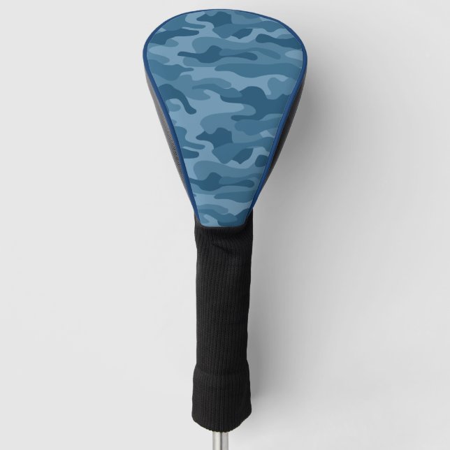 Stahlblaumonocolor-Camouflage Golf Headcover (Vorderseite)