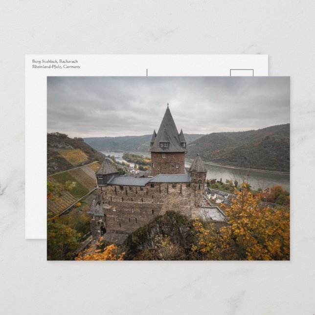 Stahleck Castle Bacharach Deutschland Postkarte (Vorne/Hinten)