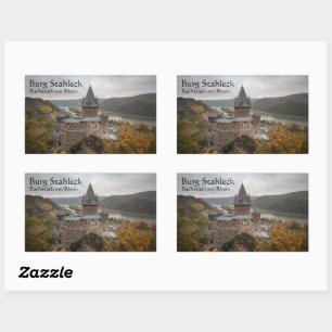 Stahleck Castle Deutschland Rechteckiger Aufkleber