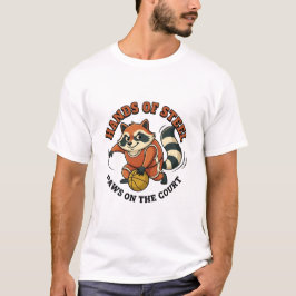 Stählerne Hände, Pfoten auf dem Basketballfeld T-Shirt