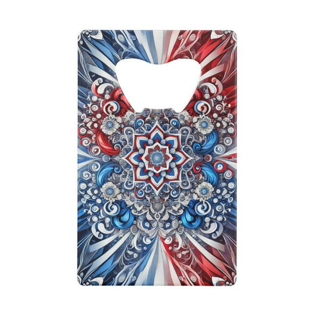 Stahlflasche mit französischem Farbdesign Geldbeutel Flaschenöffner (Vorderseite)