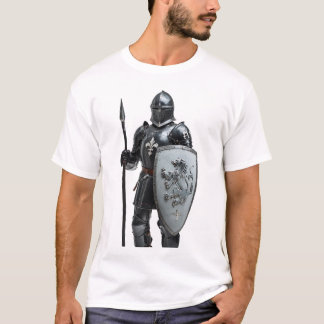 Stahlgepanzerter Soldat | Mittelalterliche Krieger T-Shirt