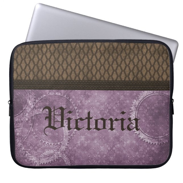 Stahlgetriebe, Lila Laptopschutzhülle (Vorderseite)