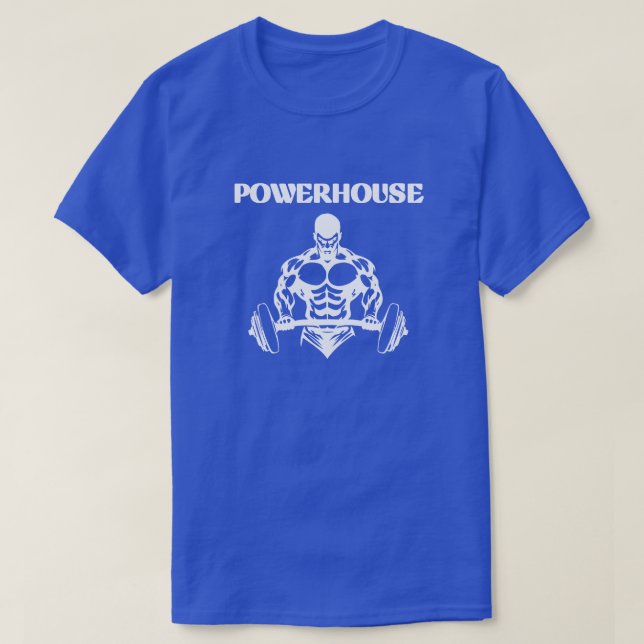 STAHLHERZ BLAUES TRAINING-GRAPHIC POWERHOUSE HERRE T-Shirt (Design vorne)