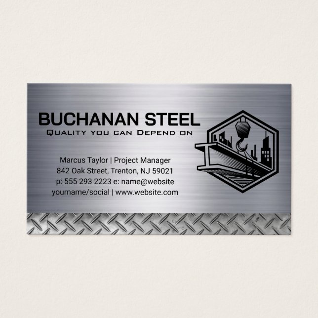 Stahlleuchte und Kranwinde | Konstruktion (Vorderseite)