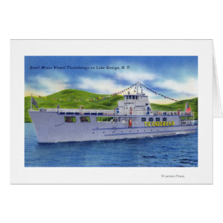 Stahlmotorschiff Ticonabweicha am See