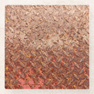 Stahlplatte aus rostfreiem Edelstahl, grungy Metal Glasuntersetzer