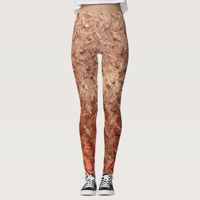 Stahlplatte aus rostfreiem Edelstahl, grungy Metal Leggings (Vorderseite)
